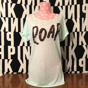 VS PINK RARE ROAR CHEETAH T-SHIRT NEW NWT